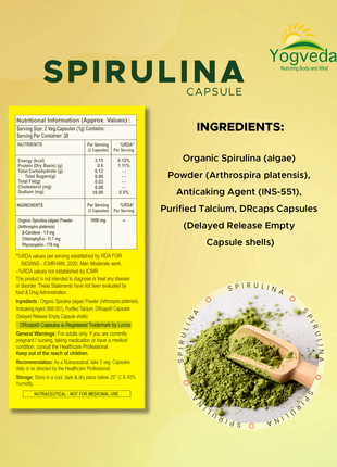 Organic Supplement Spirulina Capsules