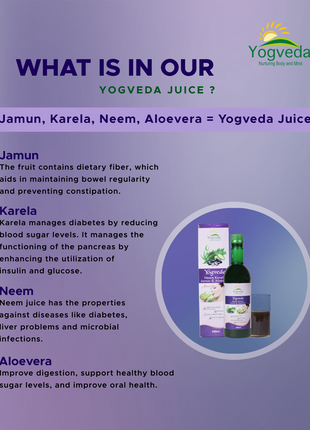 yogveda's ayurvedic treatment for diabetes by Jamun Neem Karela Juice